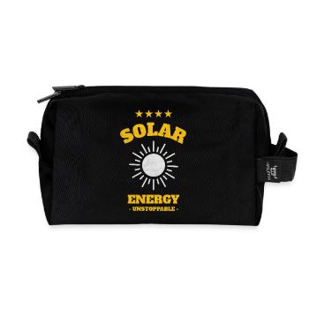 L'énergie solaire : irrésistible - Trousse de toilette en tissu recyclé - noir - Devant