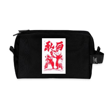 Crimson Martial Duel Ink - Recycled Toiletry Zip Bag - black - Front