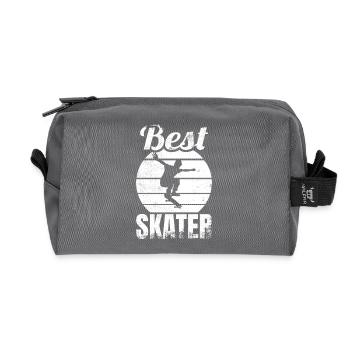 Bester Skater - Recycelte Kulturtasche - Anthrazit - Vorne