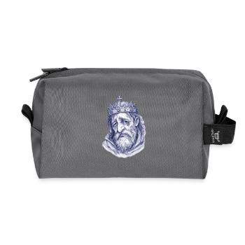 King of the Blue Cast Lines - Recycled Toiletry Zip Bag - anthracite - Front
