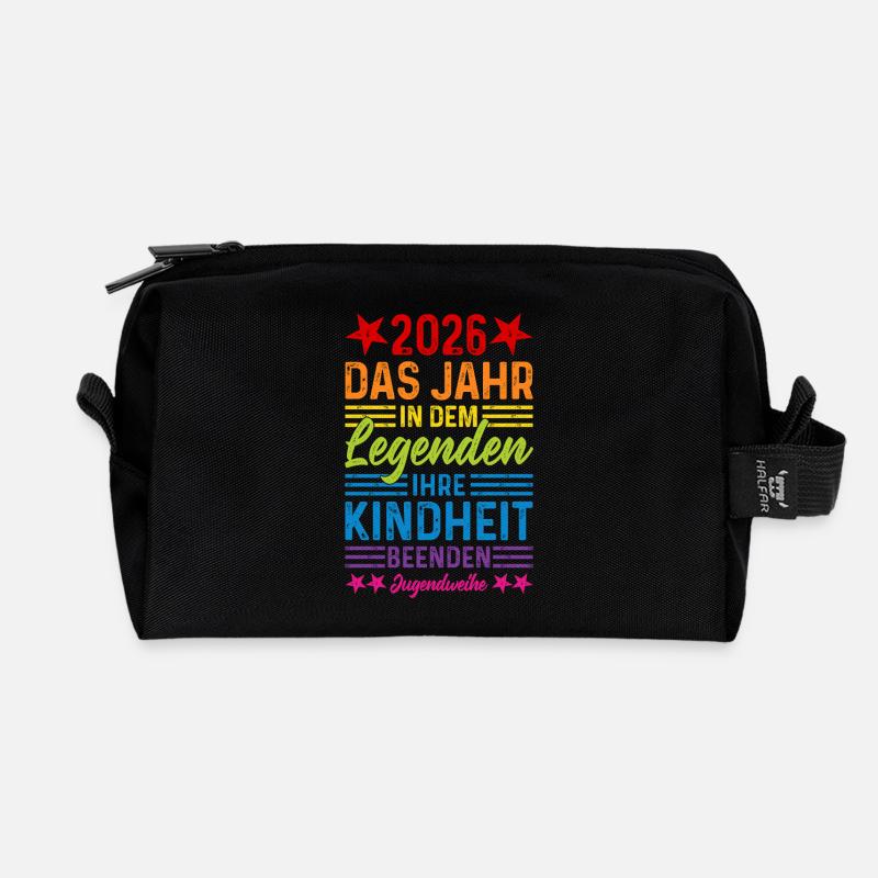 Jugendweihe 2026 Legenden beenden Ihre Kindheit - Recycelte Kulturtasche - Schwarz