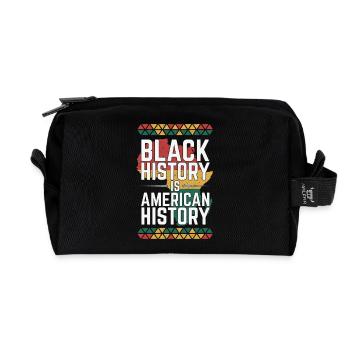 Black History is American History  - Recycled Toiletry Zip Bag - black - Front