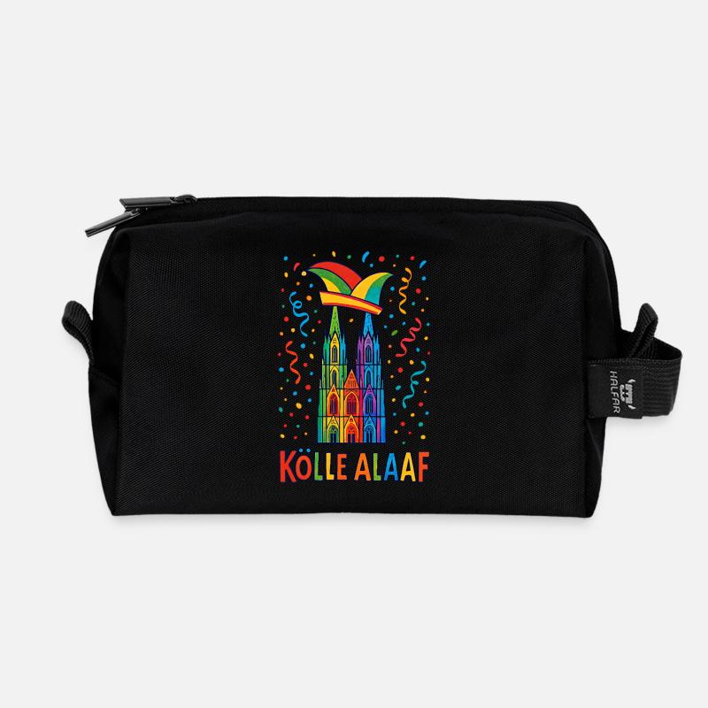 Kölle Alaaf Kostüm Kölner Dom Köln Karneval bunt - Recycelte Kulturtasche - Schwarz