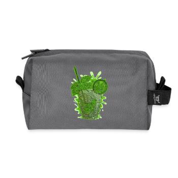 Labyrinthine Mojito - Recycled Toiletry Zip Bag - anthracite - Front