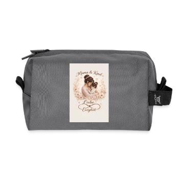 Mother Daughter - Recycled Toiletry Zip Bag - anthracite - Front