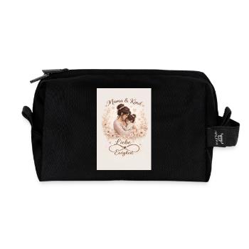 Mutter Tochter  - Recycelte Kulturtasche - Schwarz - Vorne