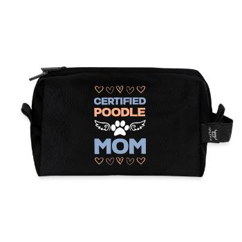 Zertifizierte Pudel-Mama - Recycelte Kulturtasche - Schwarz - Vorne