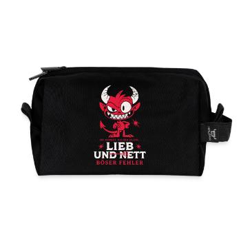 You think I'm small, sweet and nice – Funny T - Recycled Toiletry Zip Bag - black - Front