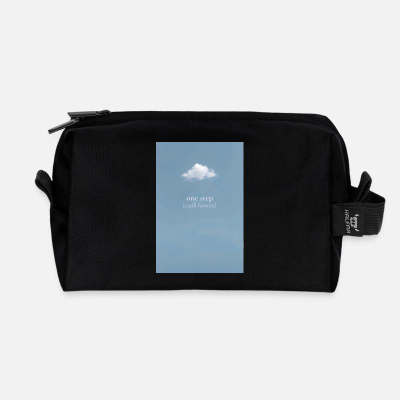 Ein Schritt bleibt Vorwärts - Recycelte Kulturtasche - Schwarz