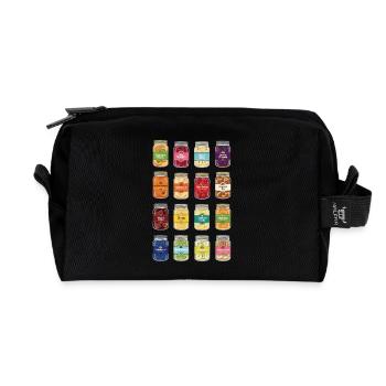 Obst Im Glas - Recycelte Kulturtasche - Schwarz - Vorne