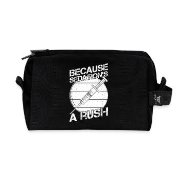 Anesthesiologist Sedation ́s Rush Anesthesia - Recycled Toiletry Zip Bag - black - Front