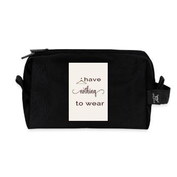 I Have Nothing to Wear - Recycled Toiletry Zip Bag - black - Front