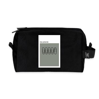 Chaos German Style Paper Clip - Recycled Toiletry Zip Bag - black - Front