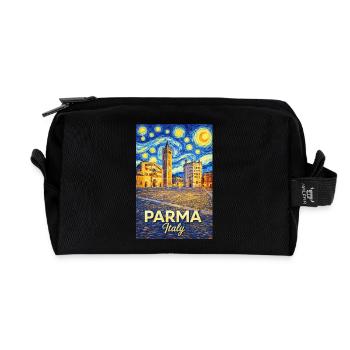 Parma, Italien. - Recycelte Kulturtasche - Schwarz - Vorne