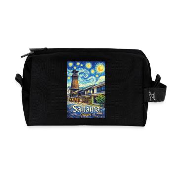 Saitama, Japan - Recycled Toiletry Zip Bag - black - Front