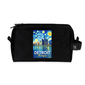 Detroit, Michigan - Recycelte Kulturtasche - Schwarz - Vorne