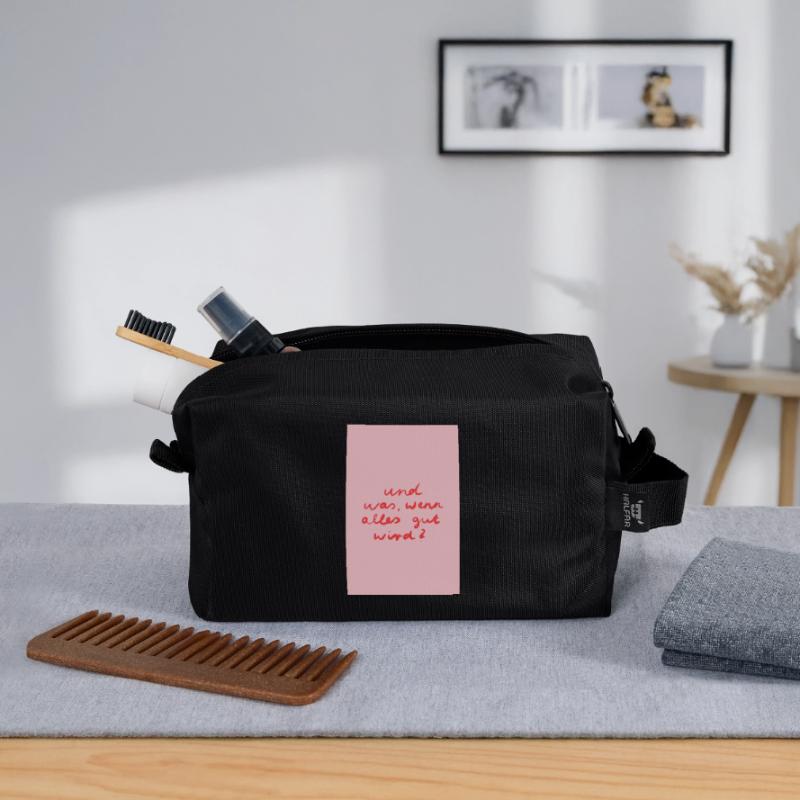 Alles wird gut - rosa rot Recycelte Kulturtasche