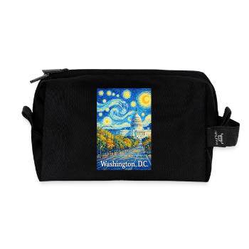 Washington, D.C. - Recycelte Kulturtasche - Schwarz - Vorne