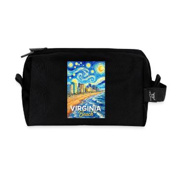 Virginia Beach - Recycled Toiletry Zip Bag - black - Front