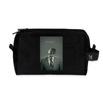 The Observer Minimal Surveillance Art Poster - Recycelte Kulturtasche - Schwarz - Vorne