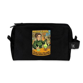 Marie Curie Curious - Recycelte Kulturtasche - Schwarz - Vorne