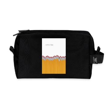 Expected Minimalist Concept Design - Recycled Toiletry Zip Bag - black - Front