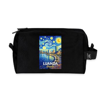 Luanda Evening Star Coastal Poetry - Recycled Toiletry Zip Bag - black - Front