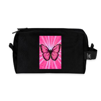 papillon - Trousse de toilette en tissu recyclé - noir - Devant