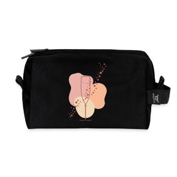 Sparkling wine lover Sparkling Aura - Recycled Toiletry Zip Bag - black - Front