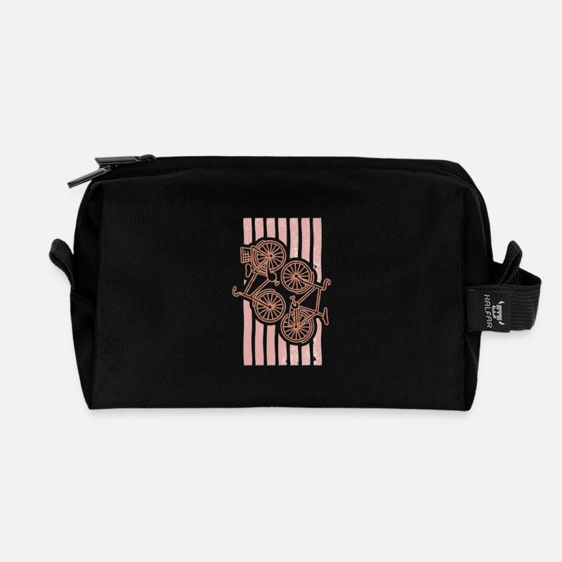Visuell-Radfahren-Sommer-trendy-Pink-Pale-Minimali - Recycelte Kulturtasche - Schwarz