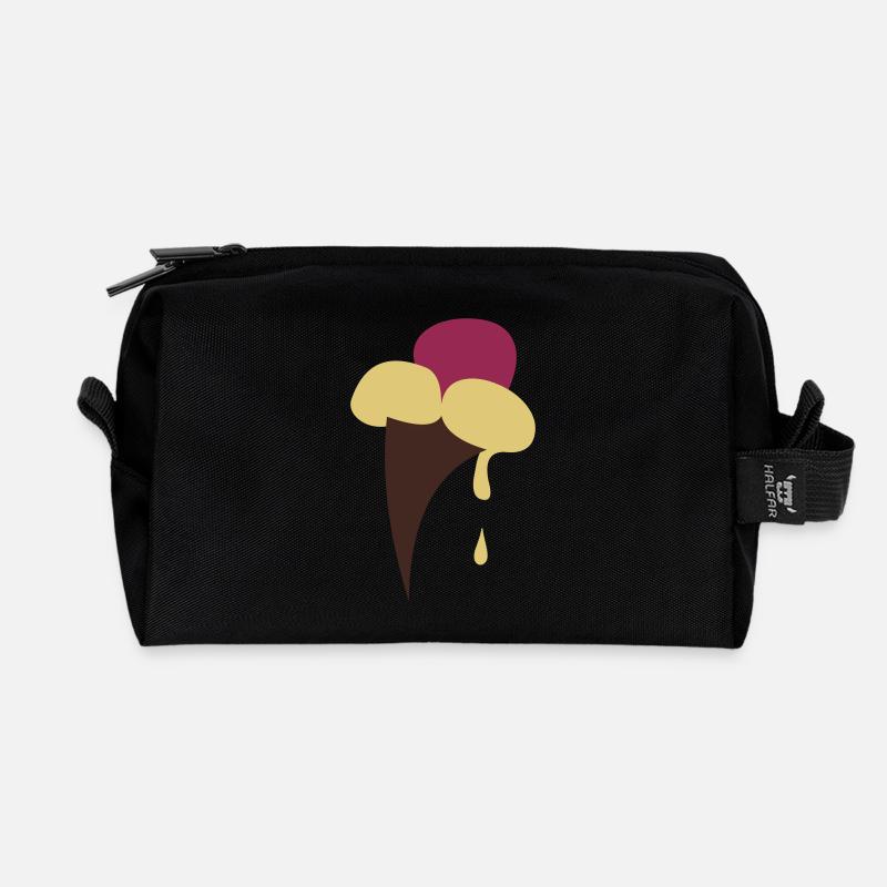 Eis - Recycelte Kulturtasche - Schwarz