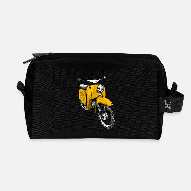 schwalbe gelb - Recycelte Kulturtasche - Schwarz