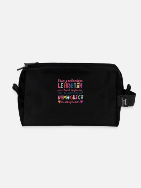 Großartige Lehrerin - Recycelte Kulturtasche - Schwarz