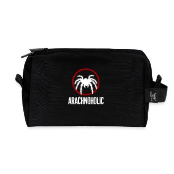 Arachnoholic große haarige Vogelspinne Silhouette - Recycelte Kulturtasche - Schwarz - Vorne