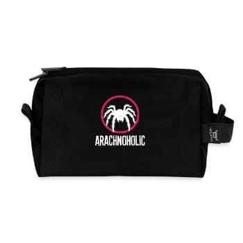 Arachnoholic große haarige Vogelspinne Silhouette - Recycelte Kulturtasche - Schwarz - Vorne