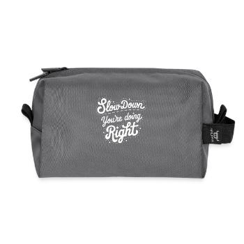 Calm down - you're doing the right thing - Recycled Toiletry Zip Bag - anthracite - Front