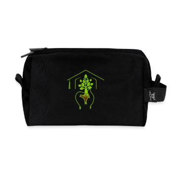 Graduate: Celebrate Every Step of Your Evolution - Recycled Toiletry Zip Bag - black - Front