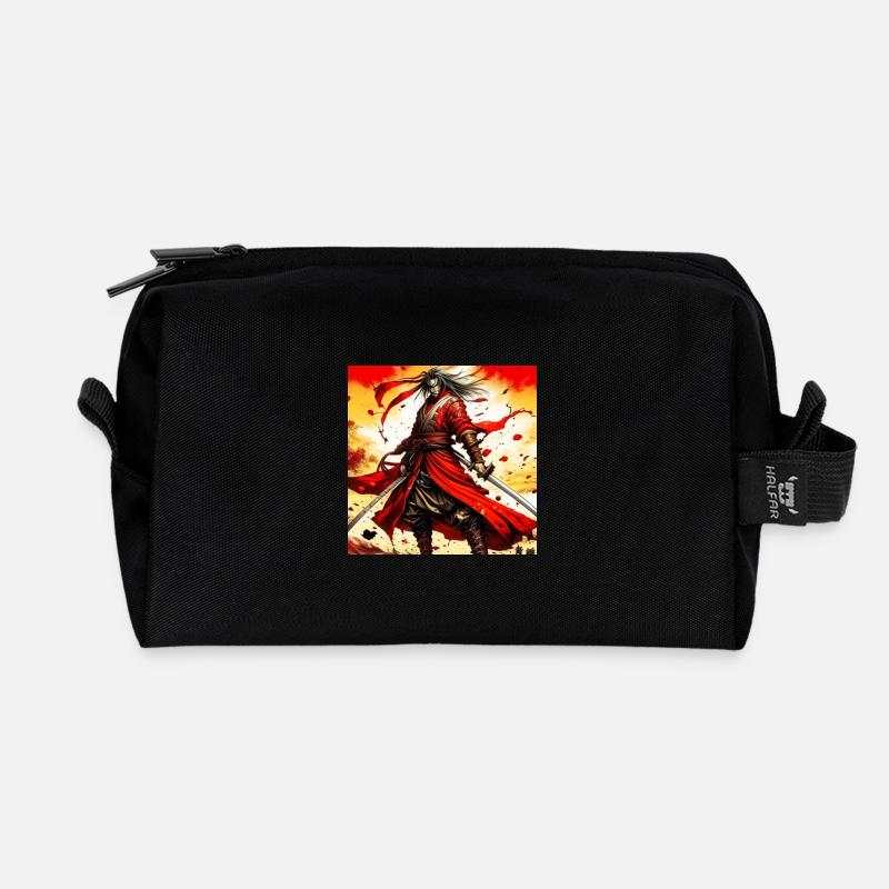 Krieger der Flammenklinge - Recycelte Kulturtasche - Schwarz