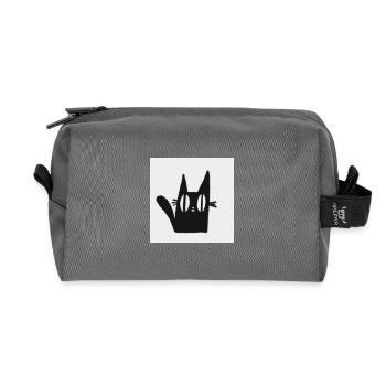 Mimi the Black Cat - Recycled Toiletry Zip Bag - anthracite - Front
