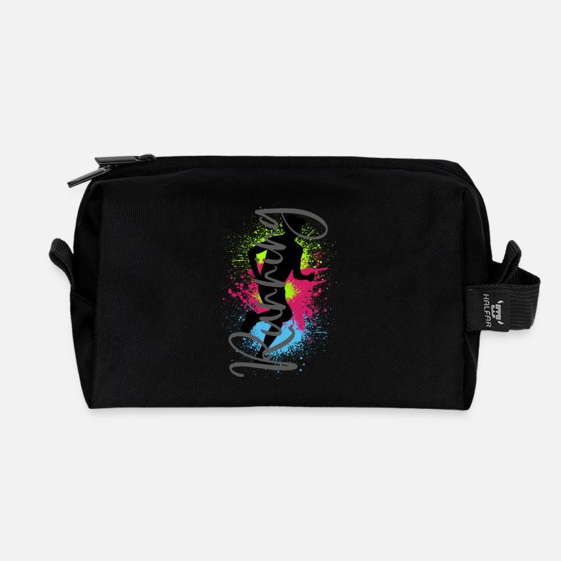 Course à pied Sport Jogger Runner Course à pied Jogging - Trousse de toilette en tissu recyclé - noir