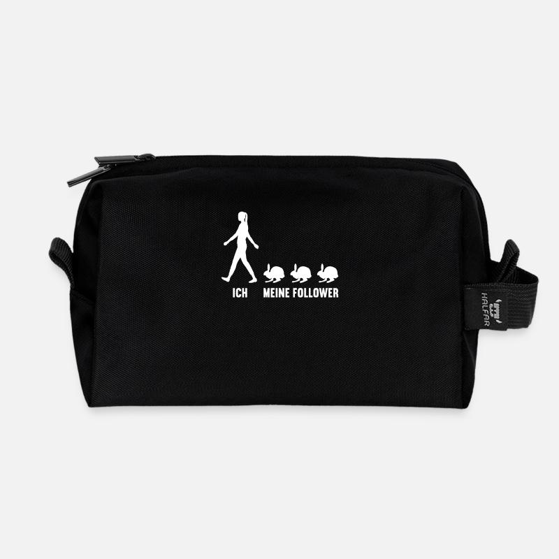Ich und meine Follower Hase Hasen Häschen Hasen - Recycelte Kulturtasche - Schwarz
