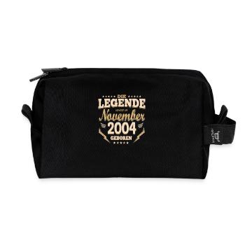 Geschenke zum Geburtstag Volljährig November - Recycelte Kulturtasche - Schwarz - Vorne