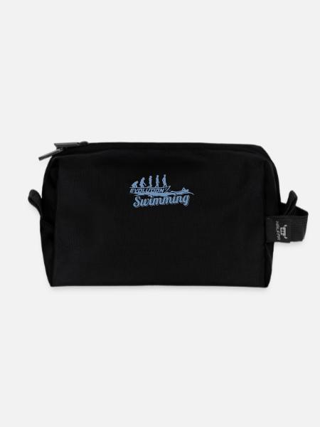Evolution of the swimmer's swimmer - Recycled Toiletry Zip Bag - black