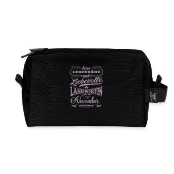 Diese Legendäre Landwirtin ist im November geboren - Recycelte Kulturtasche - Schwarz - Vorne