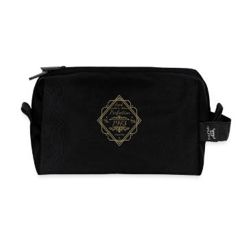 Vintage 1973 sayings matured to perfection - Recycled Toiletry Zip Bag - black - Front