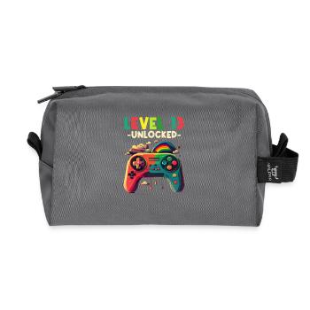 Level 13 Years Gaming 13er 13 Birthday - Recycled Toiletry Zip Bag - anthracite - Front