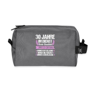 30 Jahre im Dienst 30 Jähriges Dienstjubiläum - Recycelte Kulturtasche - Anthrazit - Vorne