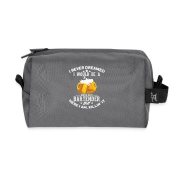 Barman - Barman - Trousse de toilette en tissu recyclé - anthracite - Devant