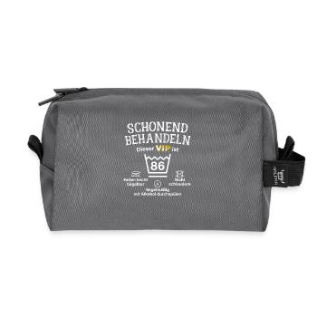 86. Geburtstag Schonend Behandeln 86 VIP ist 86 - Recycelte Kulturtasche - Anthrazit - Vorne