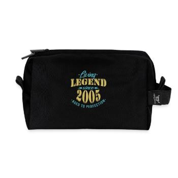Living Legend Since 2005 Birthday Sayings - Recycled Toiletry Zip Bag - black - Front
